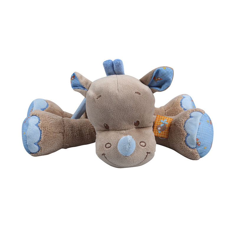 Rhinoceros Design Machine Washable Stuffed Animals Eco Friendly For