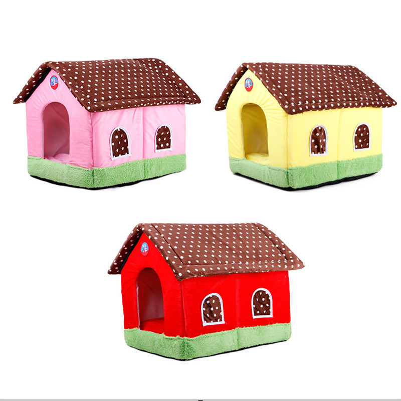 50cm Indoor portable fancy luxury foldable warm cotton pet dog house