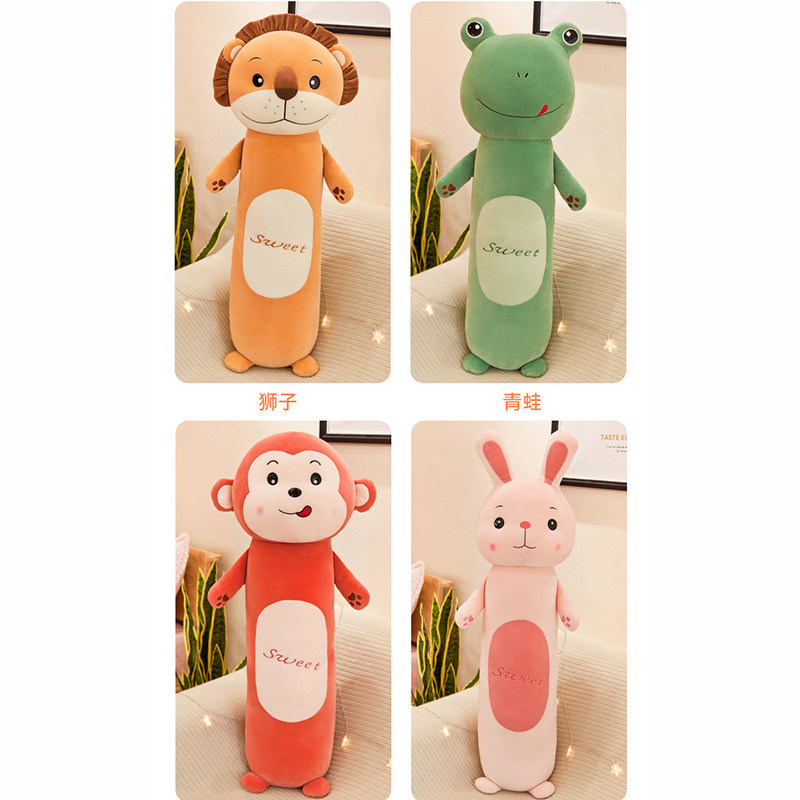 Cylinder Shape Plush Toy Pillow Animal Appearance Eco Friendly 55 110CM