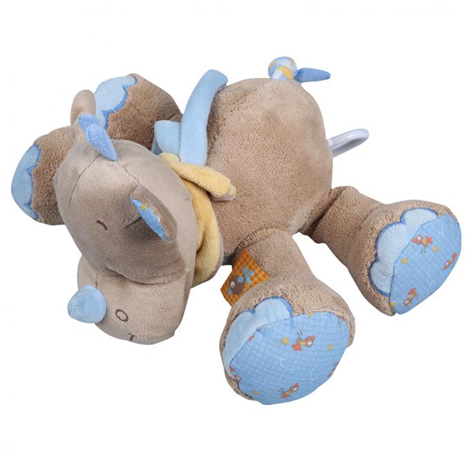 Rhinoceros Design Machine Washable Stuffed Animals Eco Friendly For