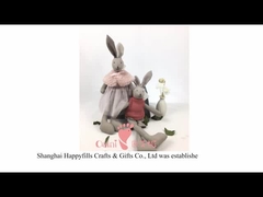 100% Cotton Soft Plush Toy 23cm Organic Soft Grey Bear Toy Earth Friendly